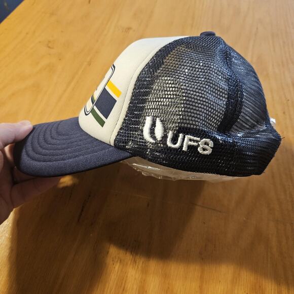 Utah Jazz Hat Cap Snap Back Mens Blue White NBA Basketball Trucker Mesh UFS NEW - Picture 3 of 7